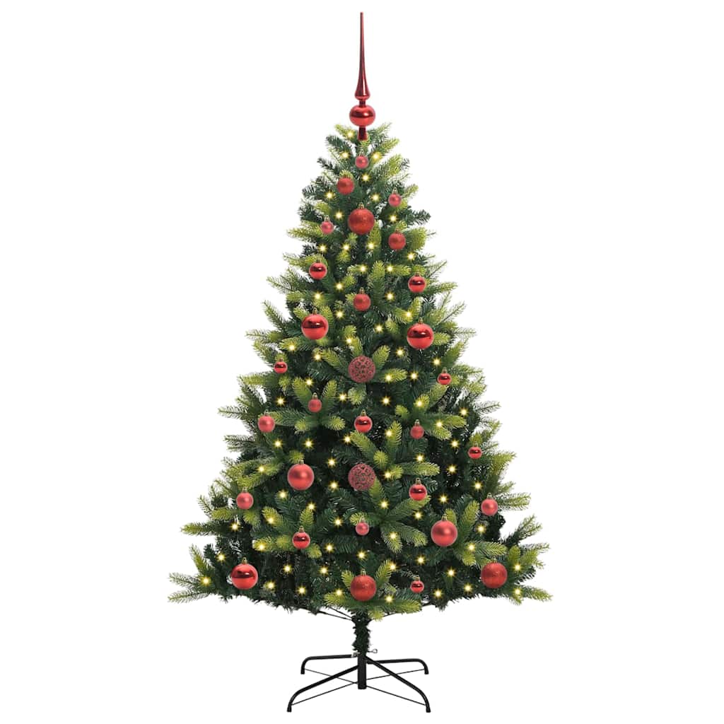 vidaXL Artificial Hinged Christmas Tree 150 LEDs Green 120 cm