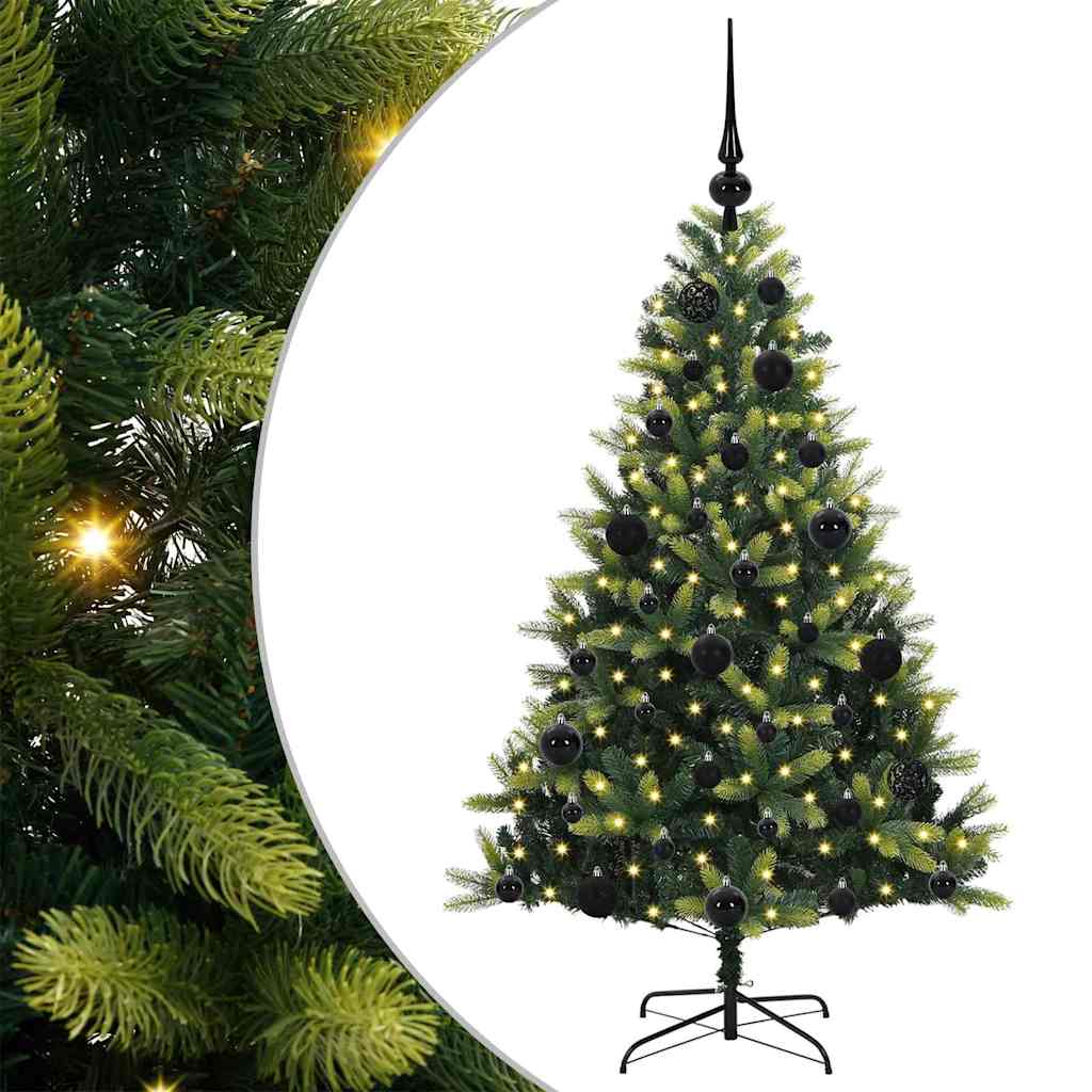 vidaXL Artificial Hinged Christmas Tree 150 LEDs Green 120 cm - 48237
