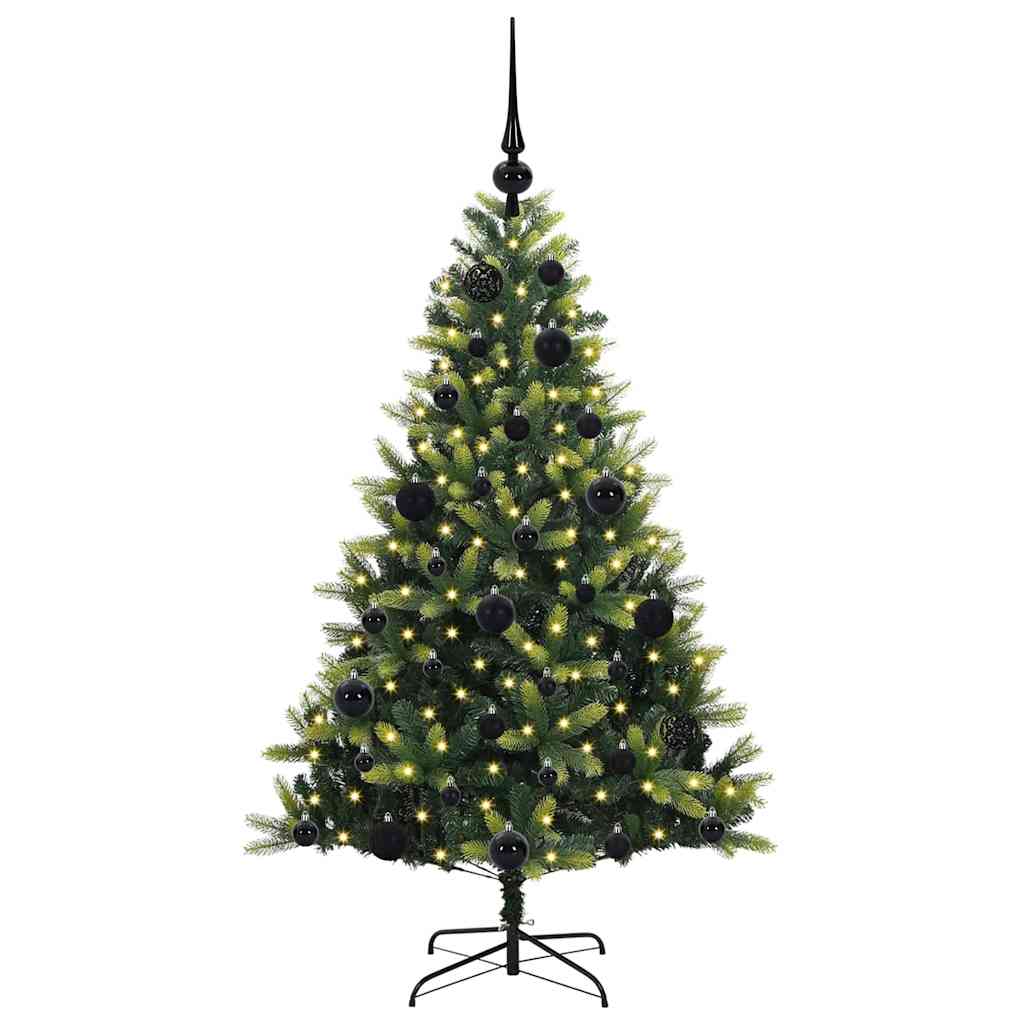 vidaXL Artificial Hinged Christmas Tree 150 LEDs Green 120 cm - 48237
