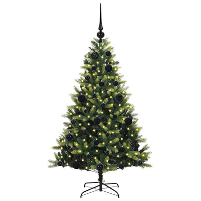 vidaXL Artificial Hinged Christmas Tree 150 LEDs Green 120 cm - 48237