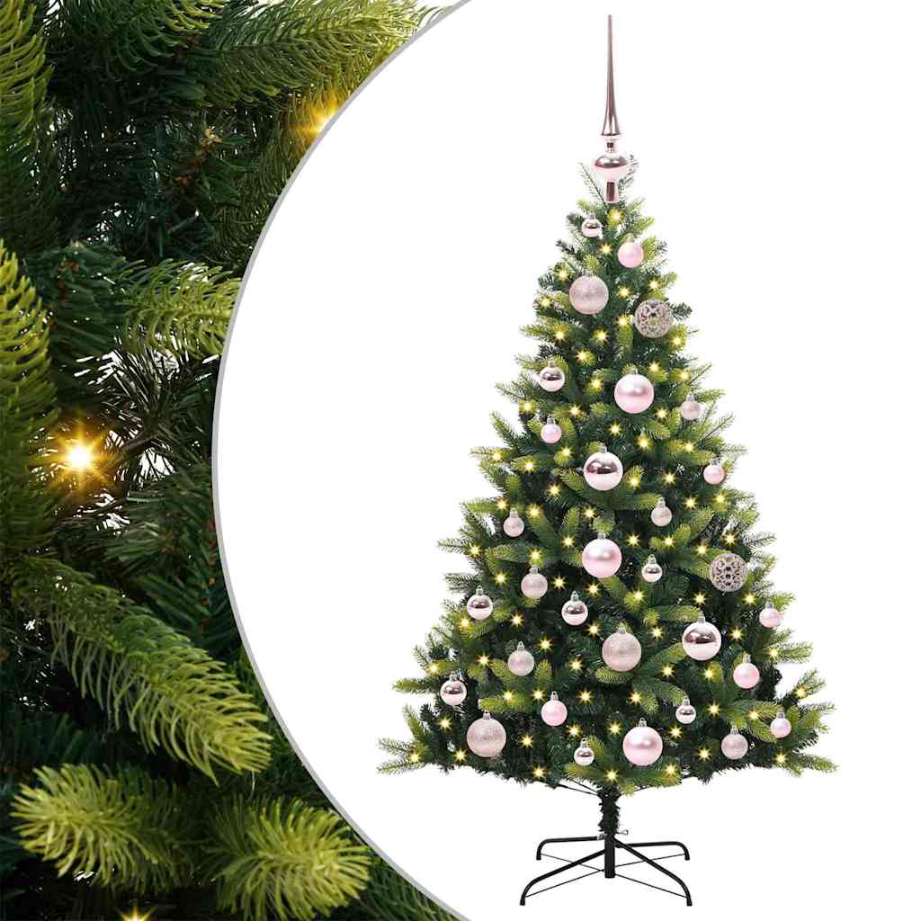 vidaXL Artificial Hinged Christmas Tree 150 LEDs Green 120 cm - 48238