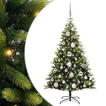 vidaXL Artificial Hinged Christmas Tree 150 LEDs Green 120 cm - 48238