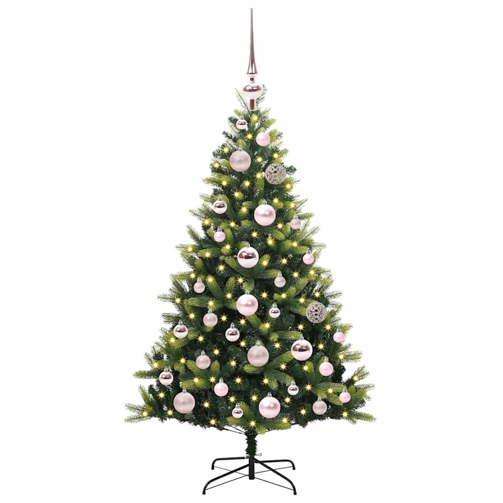 vidaXL Artificial Hinged Christmas Tree 150 LEDs Green 120 cm - 48238