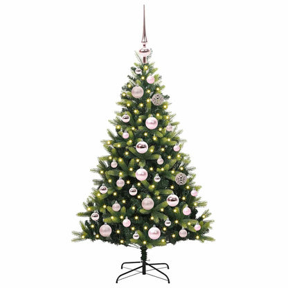 vidaXL Artificial Hinged Christmas Tree 150 LEDs Green 120 cm - 48238