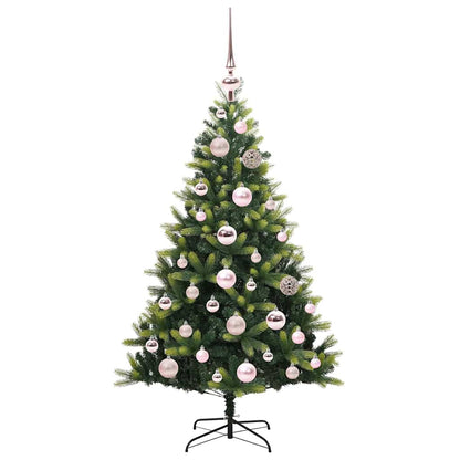 vidaXL Artificial Hinged Christmas Tree 150 LEDs Green 120 cm - 48238