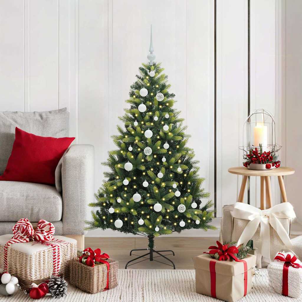 vidaXL Artificial Hinged Christmas Tree 150 LEDs Green 120 cm - 48247