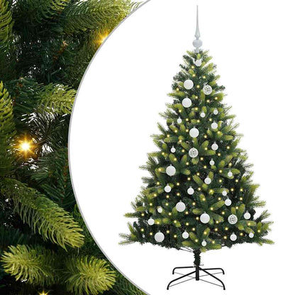 vidaXL Artificial Hinged Christmas Tree 150 LEDs Green 120 cm - 48247