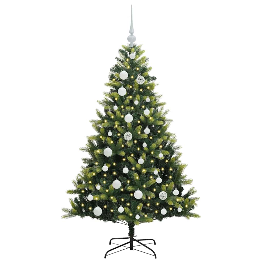 vidaXL Artificial Hinged Christmas Tree 150 LEDs Green 120 cm - 48247