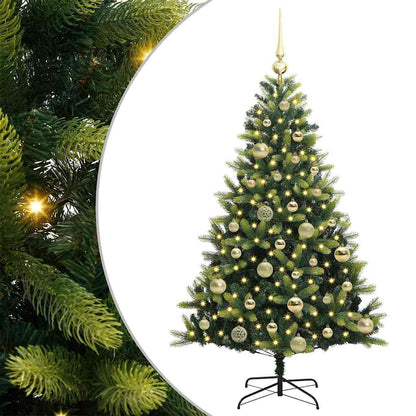 vidaXL Artificial Hinged Christmas Tree 150 LEDs Green 120 cm - 48251