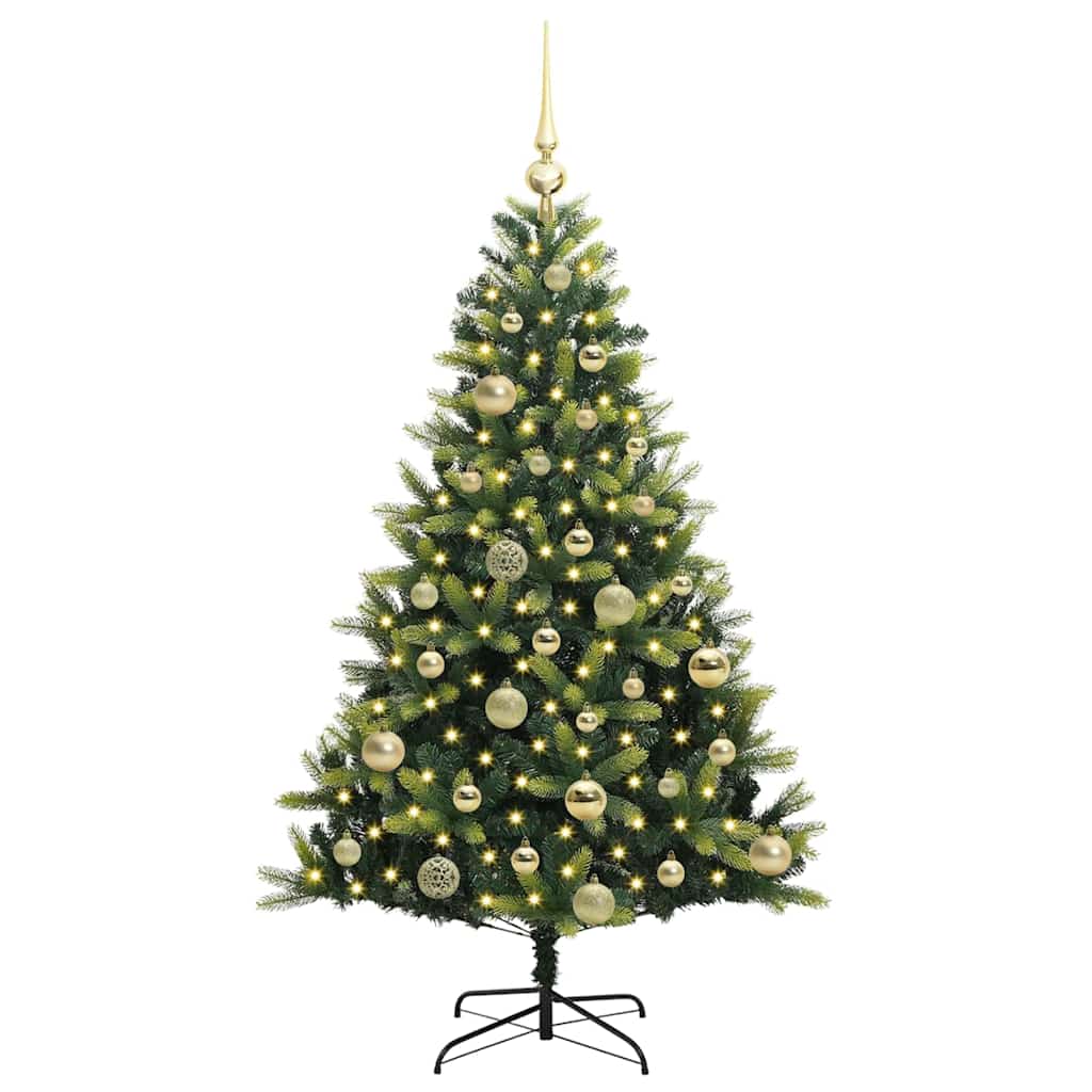 vidaXL Artificial Hinged Christmas Tree 150 LEDs Green 120 cm - 48251