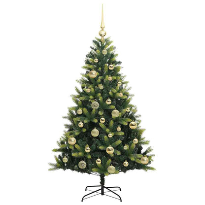vidaXL Artificial Hinged Christmas Tree 150 LEDs Green 120 cm - 48251