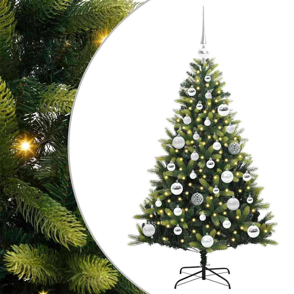vidaXL Artificial Hinged Christmas Tree 150 LEDs Green 120 cm - 48255