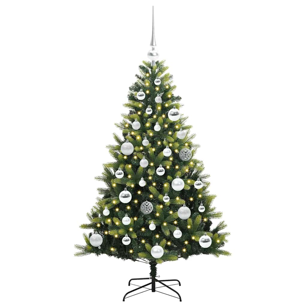 vidaXL Artificial Hinged Christmas Tree 150 LEDs Green 120 cm - 48255