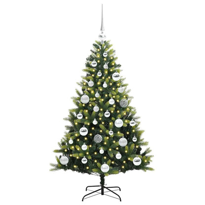 vidaXL Artificial Hinged Christmas Tree 150 LEDs Green 120 cm - 48255