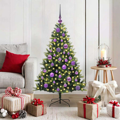 vidaXL Artificial Hinged Christmas Tree 150 LEDs Green 120 cm - 48259