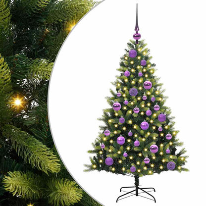 vidaXL Artificial Hinged Christmas Tree 150 LEDs Green 120 cm - 48259