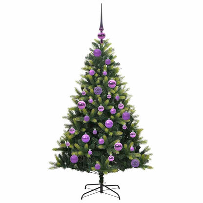 vidaXL Artificial Hinged Christmas Tree 150 LEDs Green 120 cm - 48259