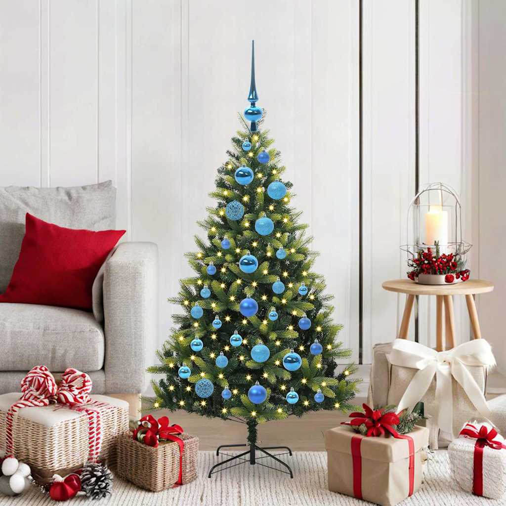 vidaXL Artificial Hinged Christmas Tree 150 LEDs Green 120 cm - 48261