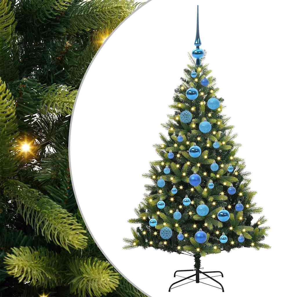 vidaXL Artificial Hinged Christmas Tree 150 LEDs Green 120 cm - 48261