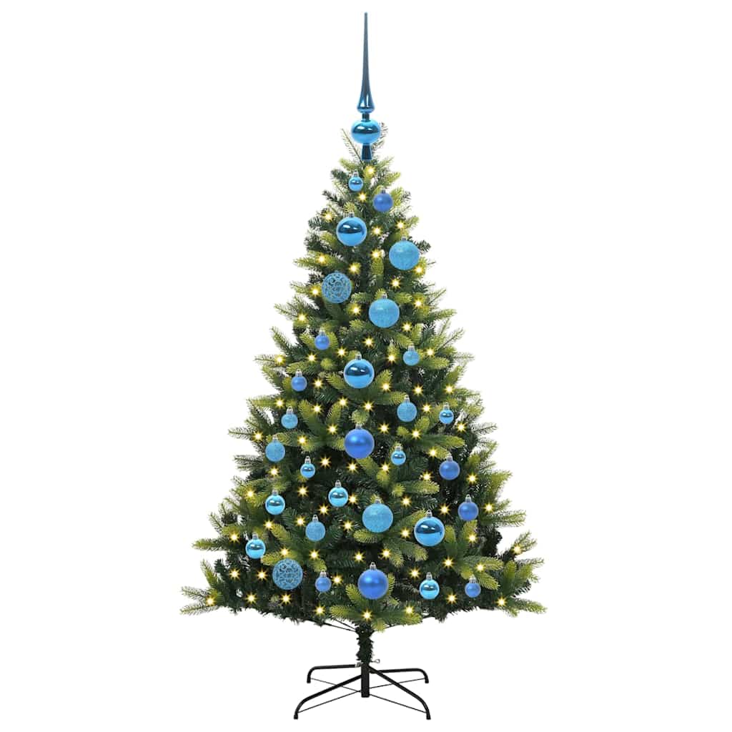 vidaXL Artificial Hinged Christmas Tree 150 LEDs Green 120 cm - 48261