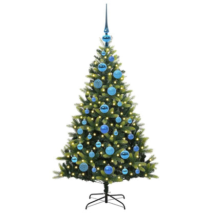 vidaXL Artificial Hinged Christmas Tree 150 LEDs Green 120 cm - 48261