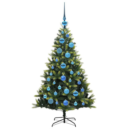 vidaXL Artificial Hinged Christmas Tree 150 LEDs Green 120 cm - 48261