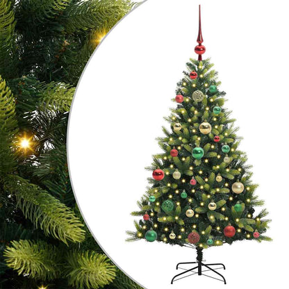 vidaXL Artificial Hinged Christmas Tree 150 LEDs Green 120 cm - 48262