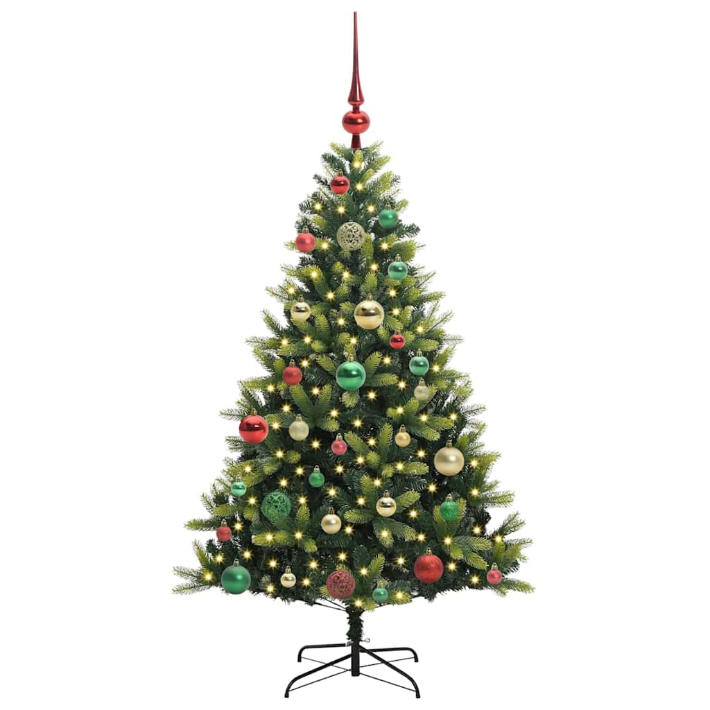 vidaXL Artificial Hinged Christmas Tree 150 LEDs Green 120 cm - 48262
