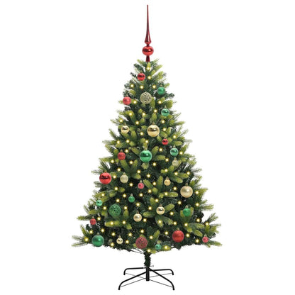 vidaXL Artificial Hinged Christmas Tree 150 LEDs Green 120 cm - 48262