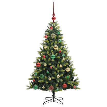 vidaXL Artificial Hinged Christmas Tree 150 LEDs Green 120 cm - 48262