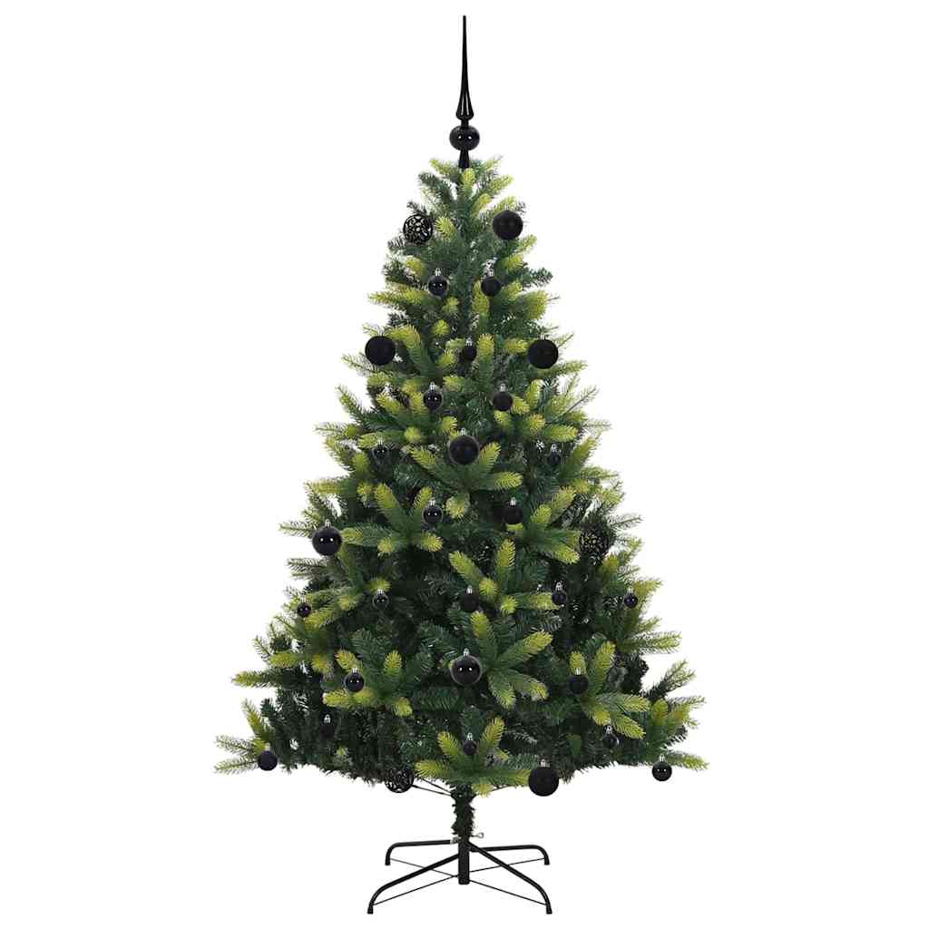 vidaXL Artificial Hinged Christmas Tree 150 LEDs Green 150 cm - 48274