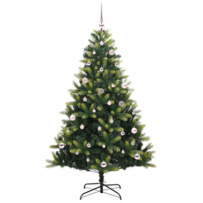 vidaXL Artificial Hinged Christmas Tree 150 LEDs Green 150 cm - 48275
