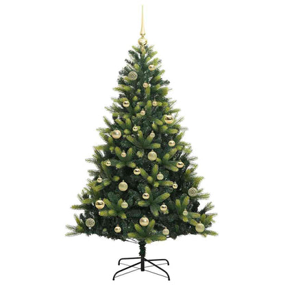 vidaXL Artificial Hinged Christmas Tree 150 LEDs Green 150 cm - 48291
