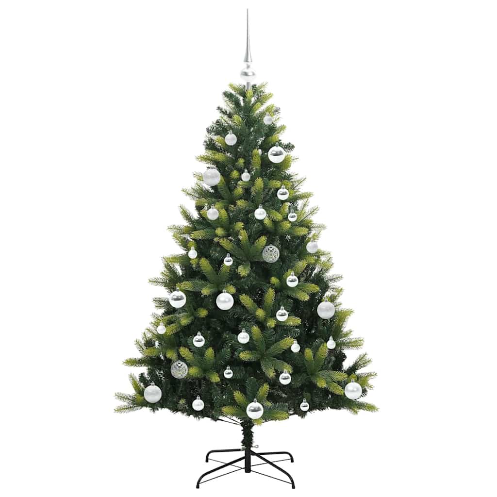 vidaXL Artificial Hinged Christmas Tree 150 LEDs Green 150 cm - 48292