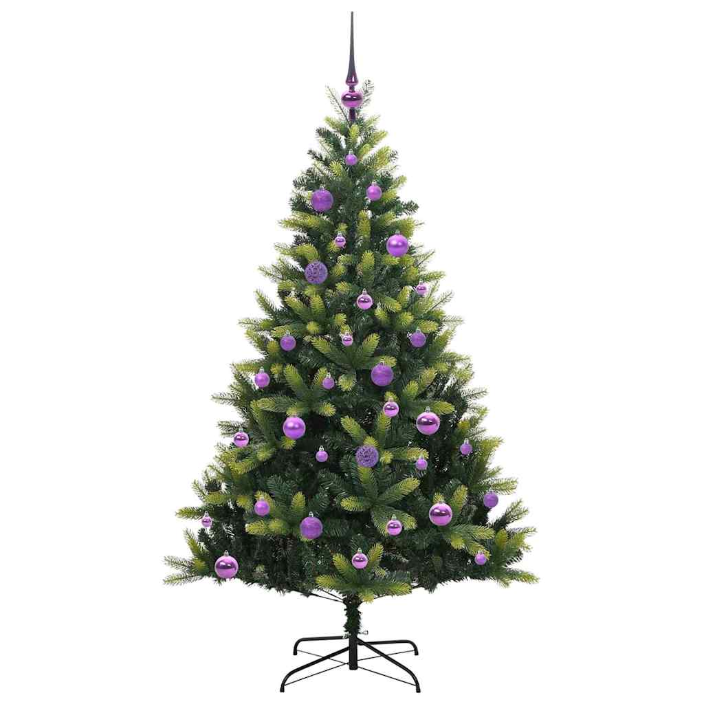 vidaXL Artificial Hinged Christmas Tree 150 LEDs Green 150 cm - 48294