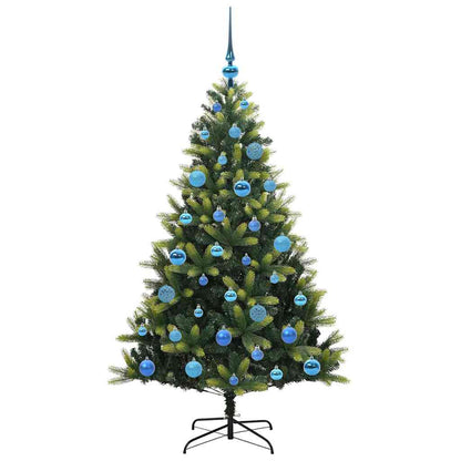 vidaXL Artificial Hinged Christmas Tree 150 LEDs Green 150 cm - 48305