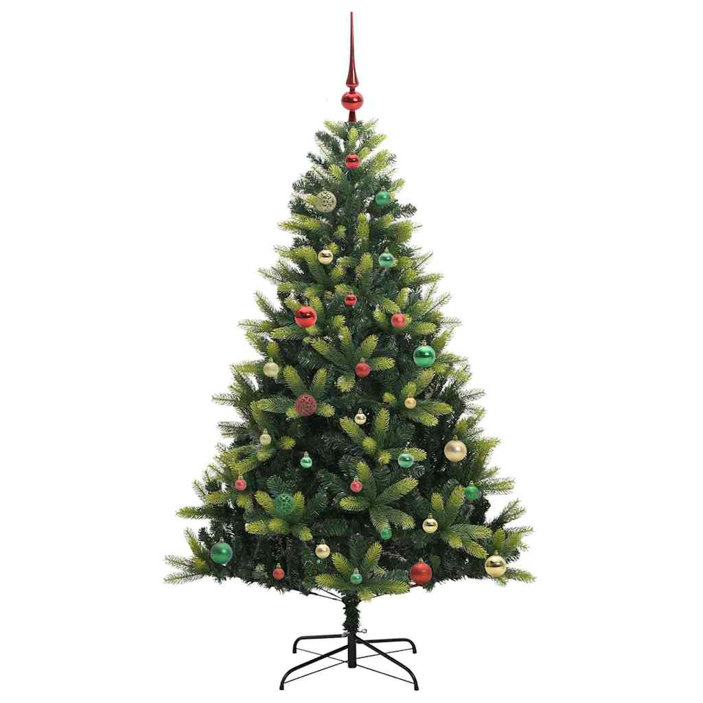 vidaXL Artificial Hinged Christmas Tree 150 LEDs Green 150 cm - 48316