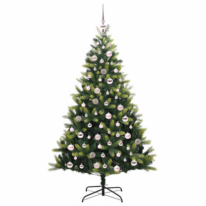 vidaXL Artificial Hinged Christmas Tree 300 LEDs Green 180 cm - 48320