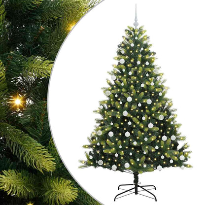 vidaXL Artificial Hinged Christmas Tree 300 LEDs Green 180 cm - 48321