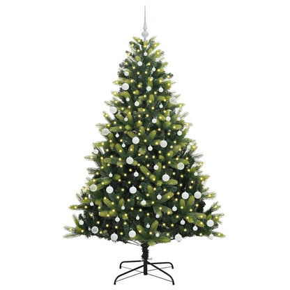 vidaXL Artificial Hinged Christmas Tree 300 LEDs Green 180 cm - 48321