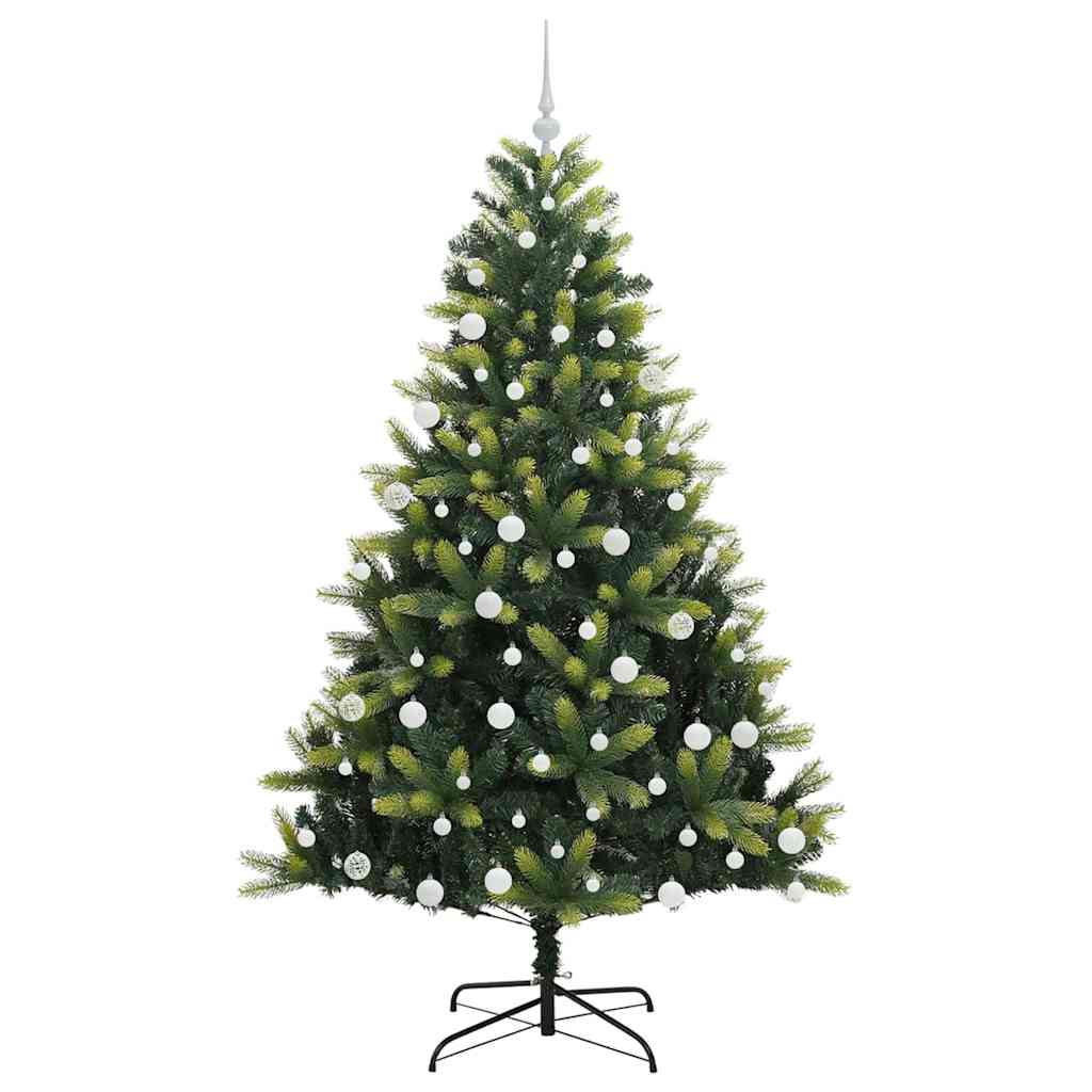 vidaXL Artificial Hinged Christmas Tree 300 LEDs Green 180 cm - 48321
