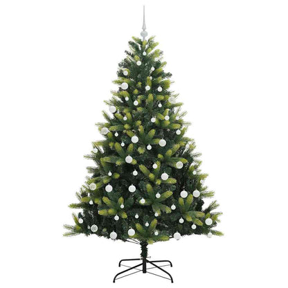 vidaXL Artificial Hinged Christmas Tree 300 LEDs Green 180 cm - 48321