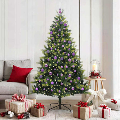 vidaXL Artificial Hinged Christmas Tree 300 LEDs Green 180 cm - 48322