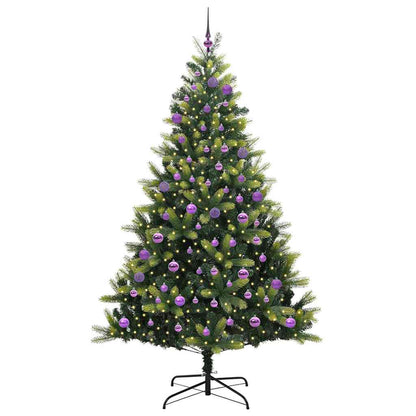 vidaXL Artificial Hinged Christmas Tree 300 LEDs Green 180 cm - 48322
