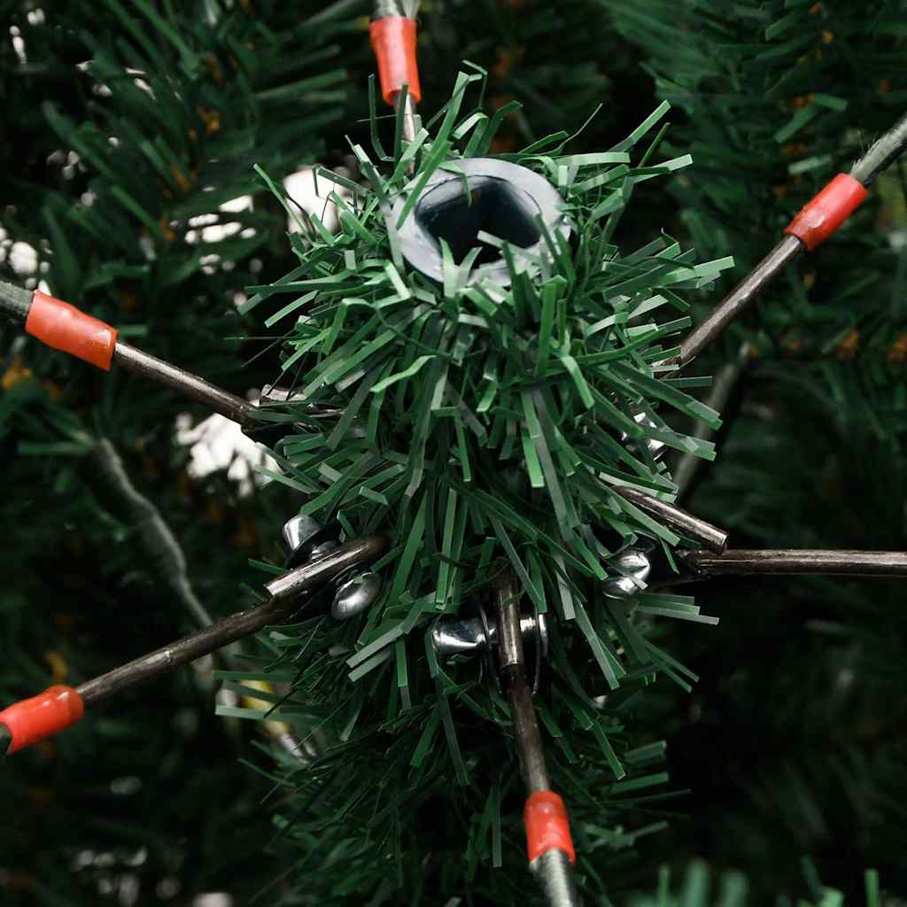 vidaXL Artificial Hinged Christmas Tree 300 LEDs Green 210 cm