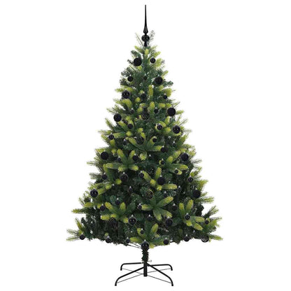 vidaXL Artificial Hinged Christmas Tree 300 LEDs Green 210 cm
