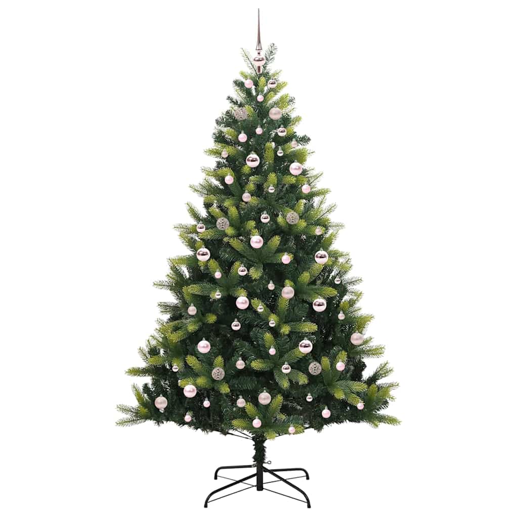 vidaXL Artificial Hinged Christmas Tree 300 LEDs Green 210 cm - 48338