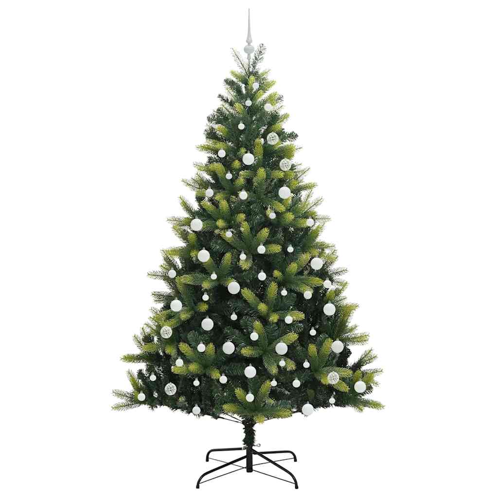 vidaXL Artificial Hinged Christmas Tree 300 LEDs Green 210 cm - 48339