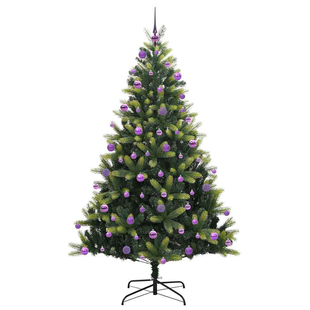 vidaXL Artificial Hinged Christmas Tree 300 LEDs Green 210 cm - 48350