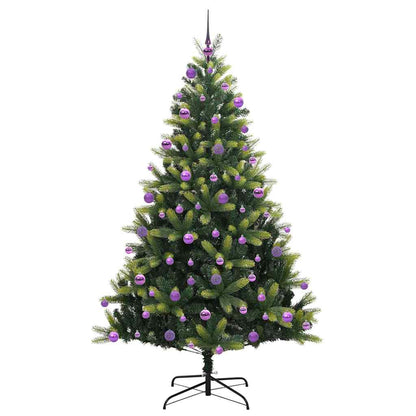 vidaXL Artificial Hinged Christmas Tree 300 LEDs Green 210 cm - 48350
